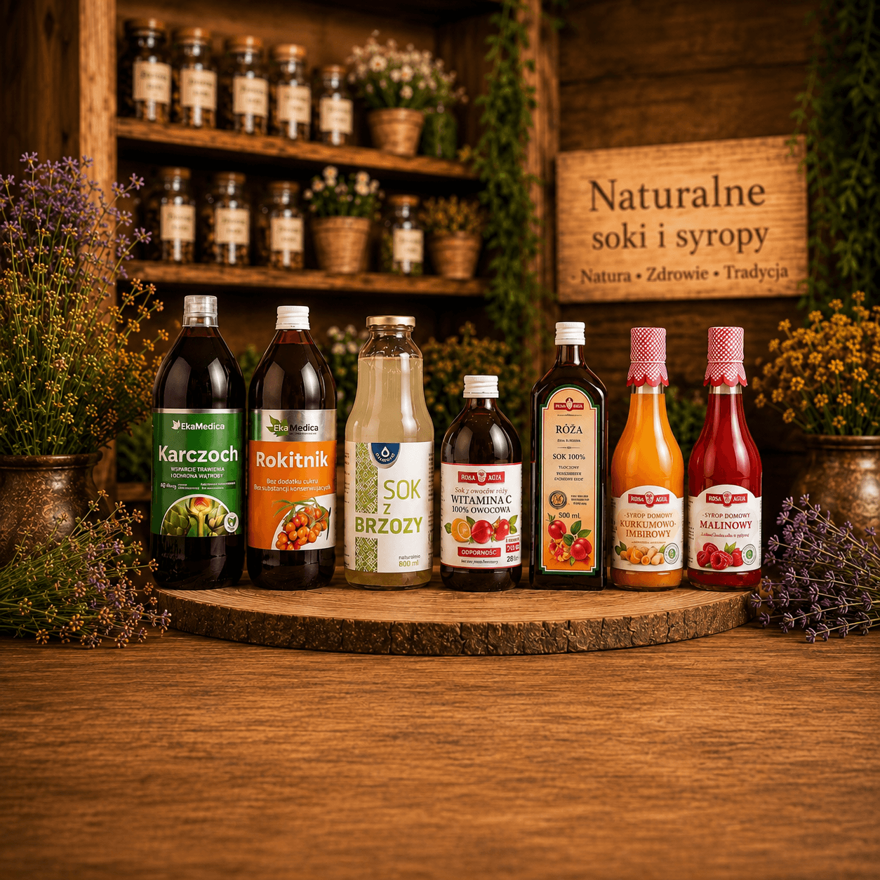 Naturalne soki i syropy — zdjęcie produktu